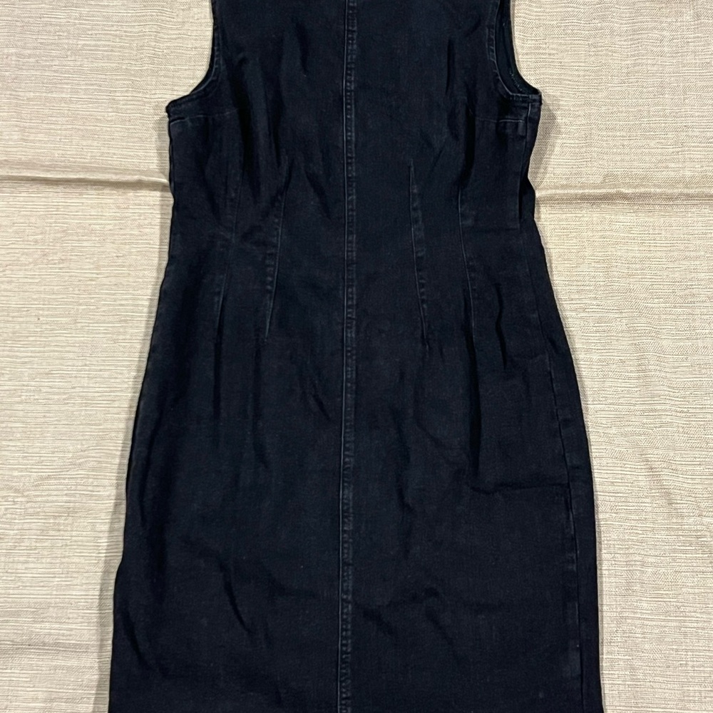 Chic Black Denim Mini Dress